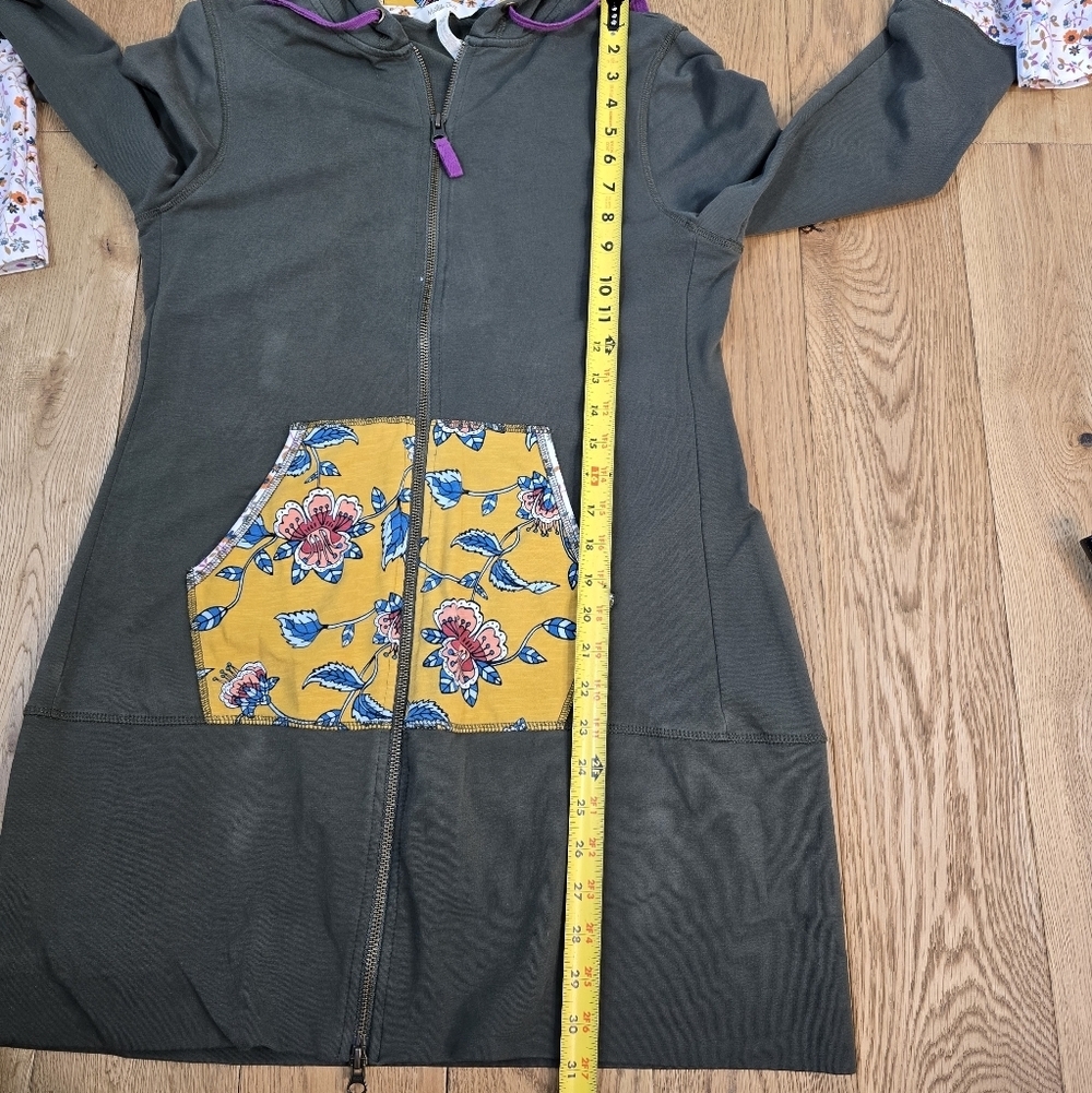 Matilda Jane Green Floral Patchwork Zip Up Long Jacket Medium - Picture 11 of 11